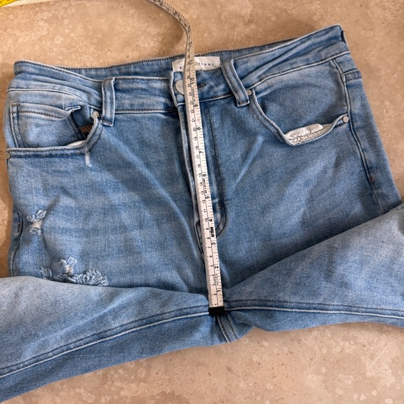 Risen Jeans Light Wash Blue Distressed Flare RDHY315 Womens Size 11/30 - Picture 10 of 16